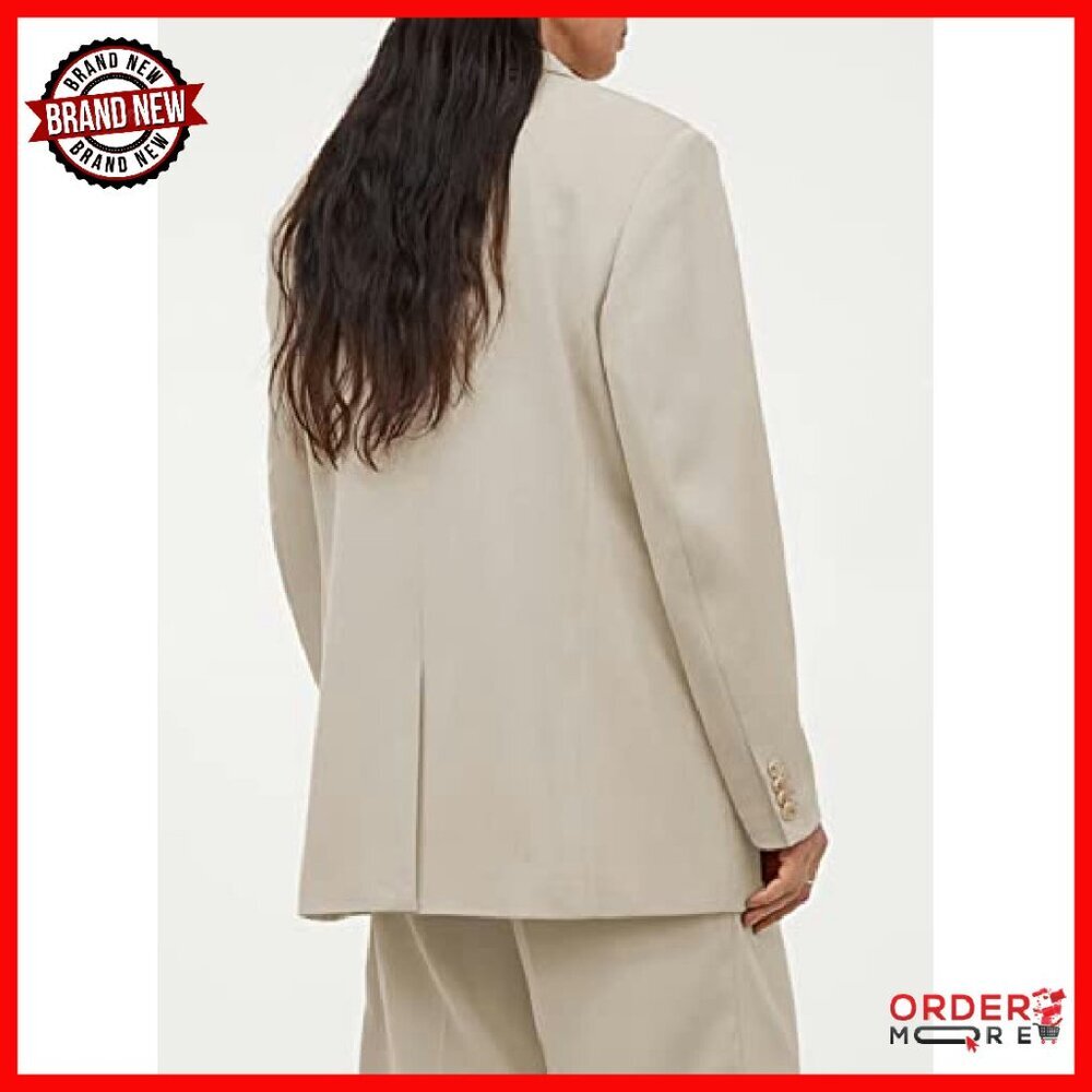 Polyester Blazer Notched Collar Button Down Casua… - image 3